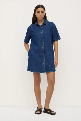 Assembly Neera Denim Shirt Dress - Heritage Blue