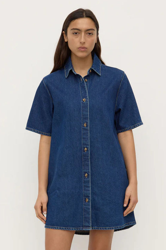 Assembly Neera Denim Shirt Dress - Heritage Blue
