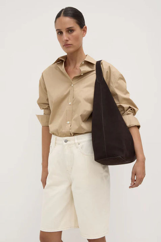 Assembly Neve Suede Shoulder Bag - Ganache