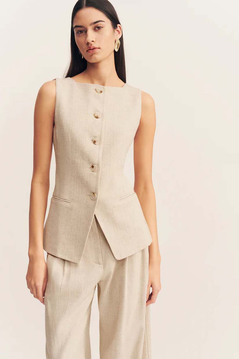 Shona Joy Newman Vest - Parchment