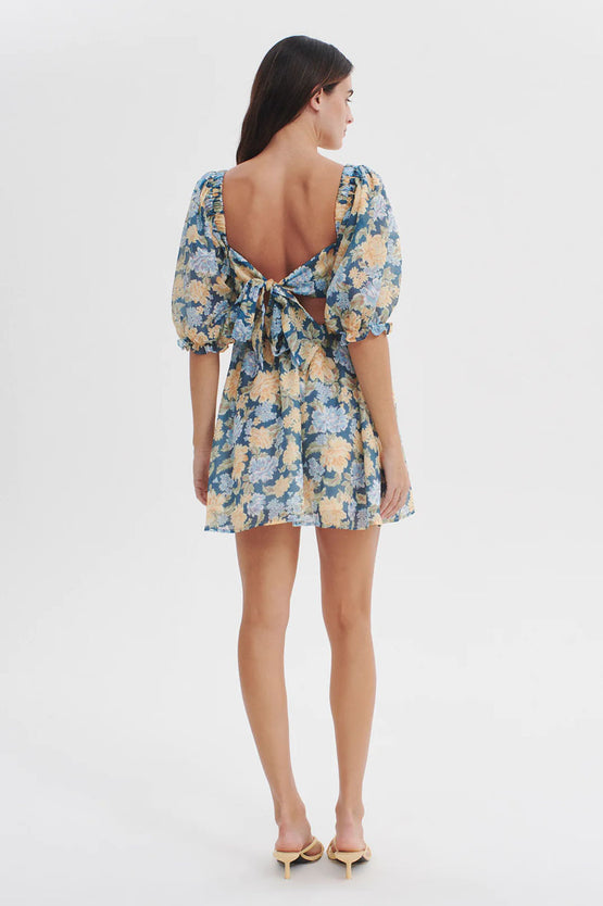 Ownley New Sky Puff Sleeve Dress - Magnolia
