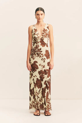 Shona Joy Noa Plunged Maxi - Wallflower
