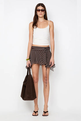Bec & Bridge Norma Mini Skirt - Choc