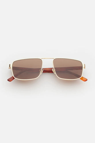 Lu Goldie Billie Sunglasses - Chestnut