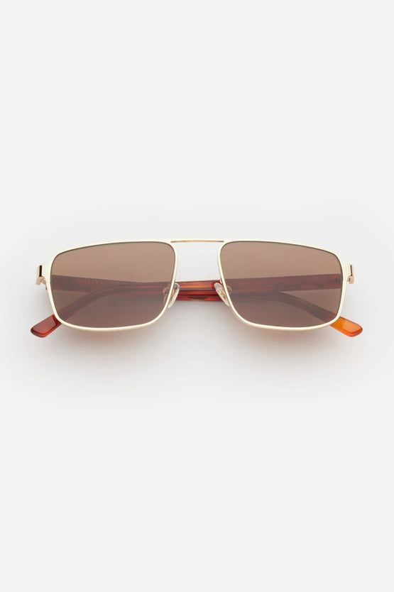 Lu Goldie Billie Sunglasses - Chestnut