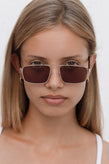 Lu Goldie Billie Sunglasses - Chestnut