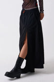 Candice Unisex Nylon Skirt - Black
