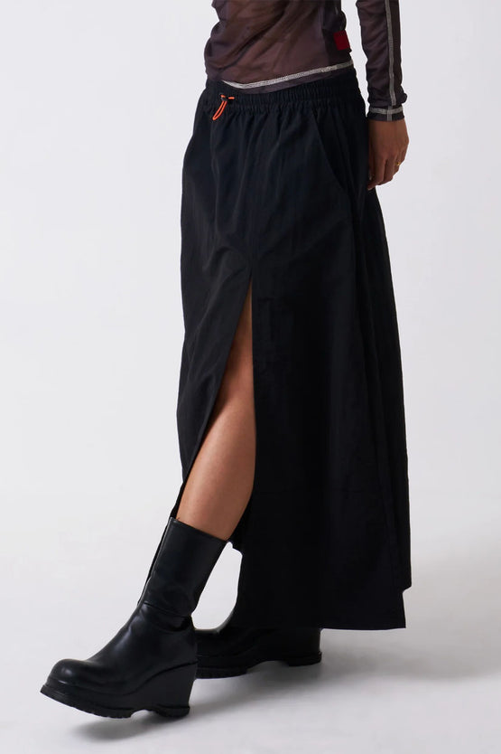 Candice Unisex Nylon Skirt - Black