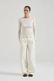 Friends With Frank Merino Crew Top - Off White