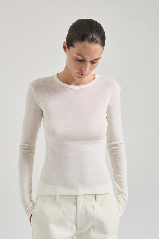 Friends With Frank Merino Crew Top - Off White