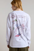 Damson Madder Olive Hotel LS Tee - White