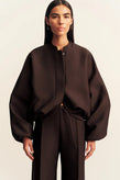Shona Joy Otis Bomber Jacket - Ristretto