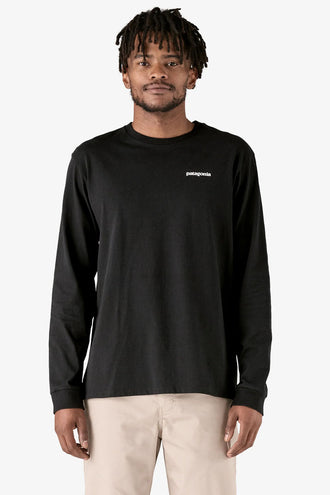Patagonia L/S P-6 Logo Responsibili Tee - Black