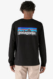 Patagonia L/S P-6 Logo Responsibili Tee - Black