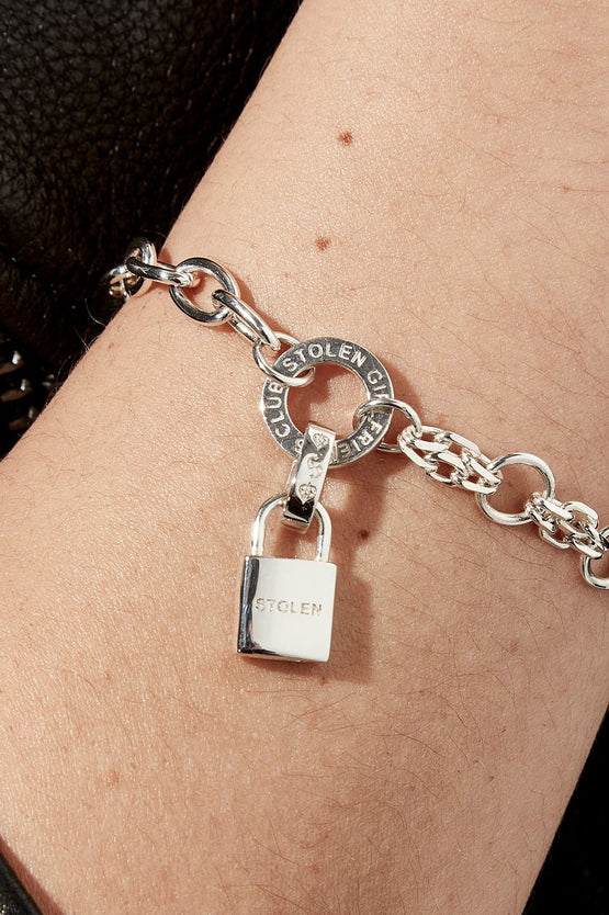 Stolen Girlfriends Club Stolen Padlock Charm - Silver