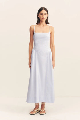 Shona Joy Saunders Panelled Midi - Marine