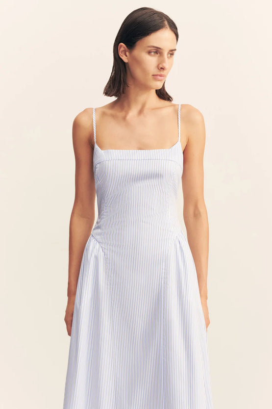 Shona Joy Saunders Panelled Midi - Marine