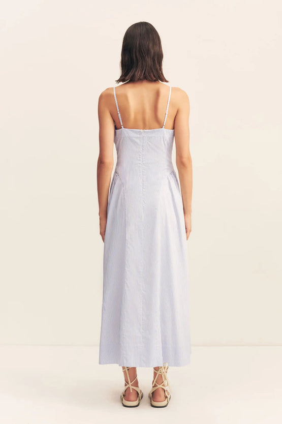 Shona Joy Saunders Panelled Midi - Marine