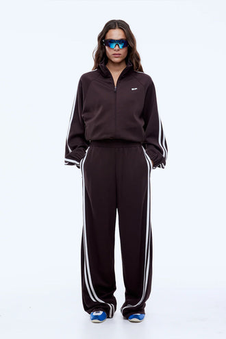 Ena Pelly Valentina Stripe Pant - Cocoa