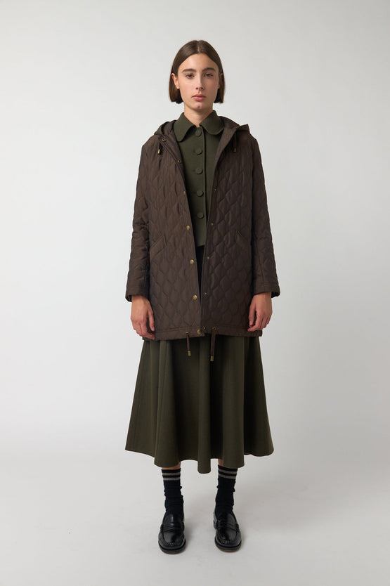 Sylvester Quilted Parka - Espresso