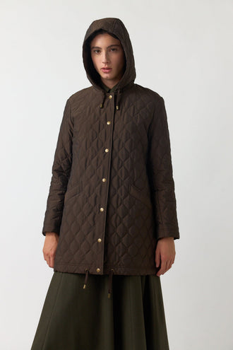Sylvester Quilted Parka - Espresso