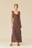 Ruby Passionfruit Dress - Brown Ditzy