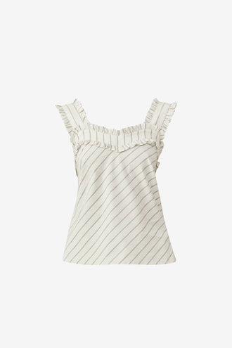 Ruby Passionfruit Top - Navy Cream Stripe