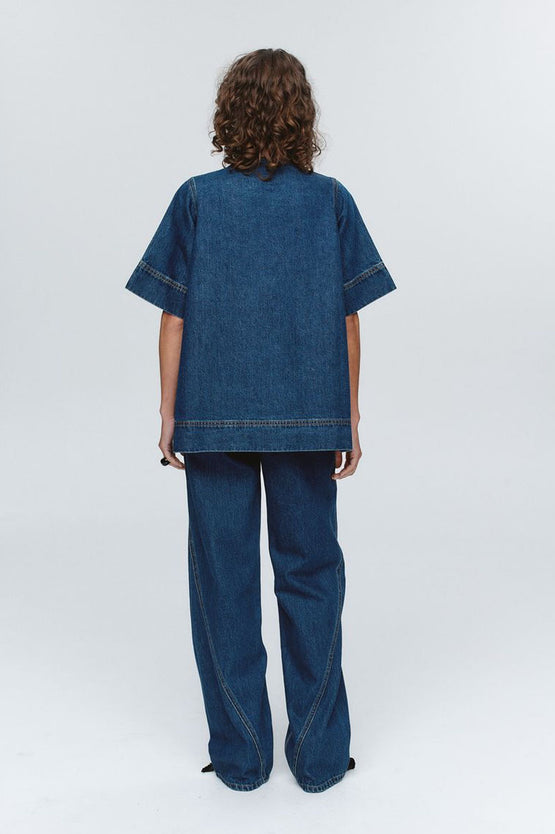 Marle Patch Pocket Shirt - Washed Indigo