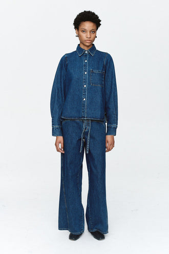 Marle Pearl Shirt - Hertiage Blue