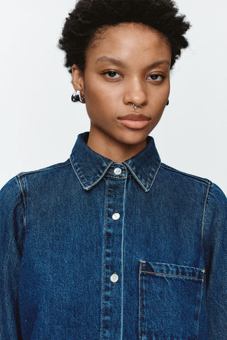 Marle Pearl Shirt - Hertiage Blue