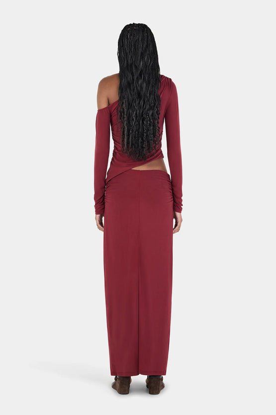 Ownley Pearla LS Top - Burgundy
