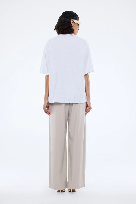 Ena Pelly Collegiate Tee - White Marle