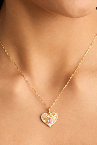 By Charlotte Connect With Your Heart Pendant - Gold