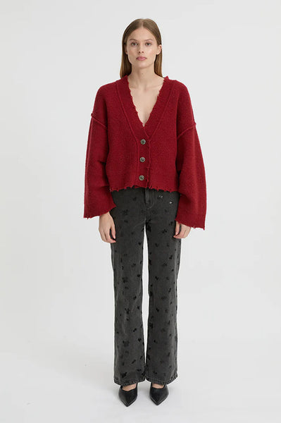 Blanca Pepa Cardigan - Burgundy – Slick Willys