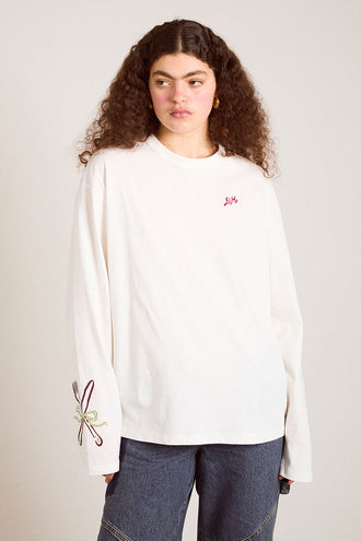 Damson Madder Le Petit LS Tee - Ecru