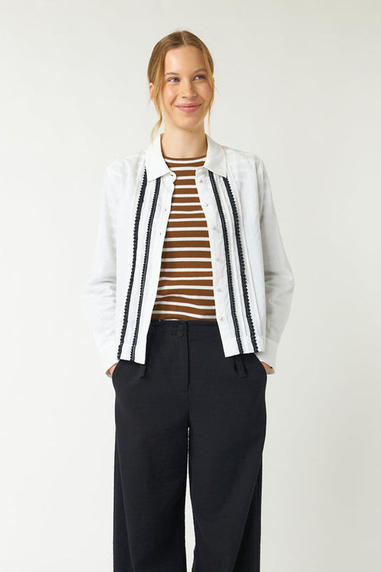 Sylvester Pintucked Shirt - White