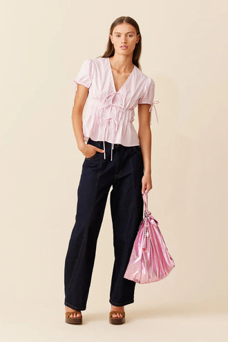 Ruby Simona Blouse - Pink Gingam