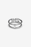 Stolen Girlfriends Club Punk Pin Ring - Silver