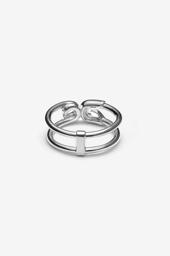 Stolen Girlfriends Club Punk Pin Ring - Silver