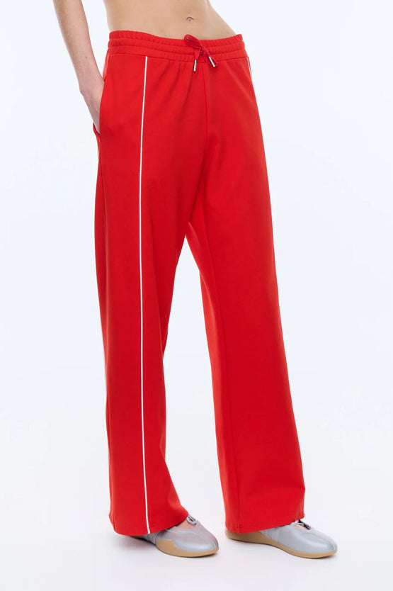 Ena Pelly Piper Stripe Pant - Flame Red