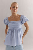 Caitlin Crisp Piper Bodice - Blue Gingham