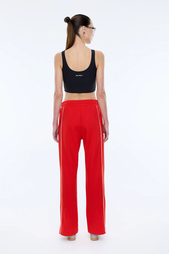 Ena Pelly Piper Stripe Pant - Flame Red