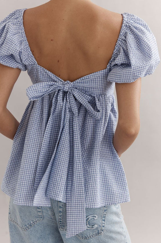 Caitlin Crisp Piper Bodice - Blue Gingham