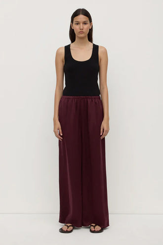 Assembly Pippa Silk Pant - Merlot