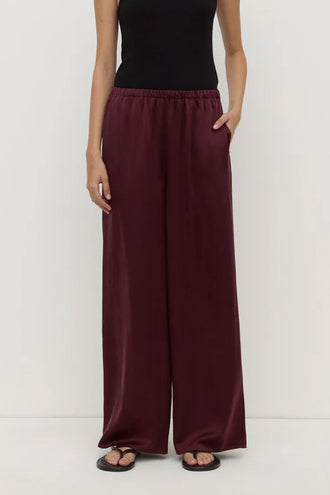 Assembly Pippa Silk Pant - Merlot