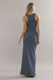 Caitlin Crisp Pitstop Dress - Navy Stripe
