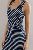 Caitlin Crisp Pitstop Dress - Navy Stripe
