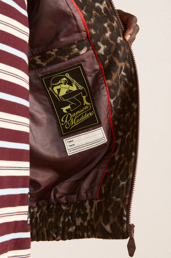 Damson Madder Pixie Bomber - Leopard