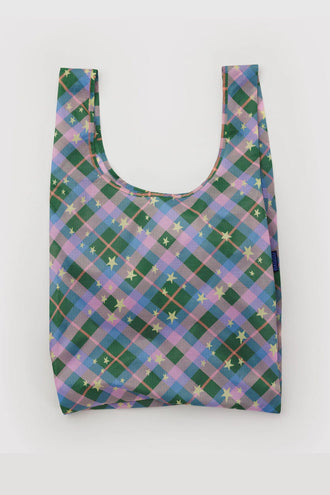 Baggu Standard Bag - Green Star Plaid