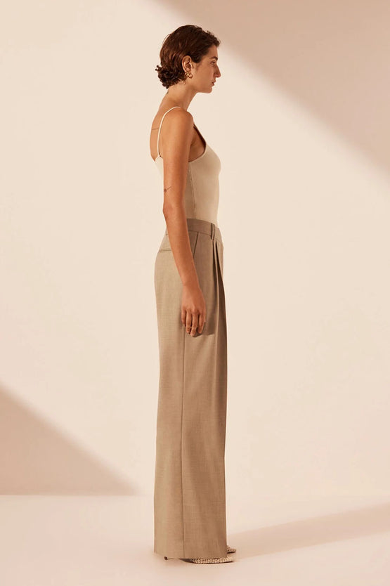 Shona Joy Asher Pleat Front Pant - Latte
